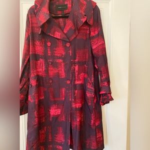 BCBG max red, pink, black coat dress. Size small.